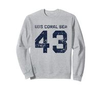 USS Coral Sea CV-43 CVA-43 Aircraft Carrier Distressed Style Sweatshirt