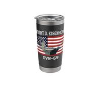 USS Dwight D. Eisenhower CVN-69 Aircraft Carrier Veteran Day Stainless Steel Insulated Tumbler