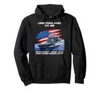 USS England CG-22 Class Cruiser American Flag Veteran Xmas Pullover Hoodie