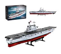 USS Enterprise CV-6 Aircraft Carrier Building Blocks Set - 1883PCS WWII USS Warship Bricks Kit Display Base, Collectible Historical Military Model Ship, Home Decor, Creative Gift for Adult, Teen