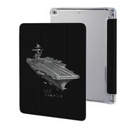 USS Enterprise CV 6 WWII Aircraft Carrier Cute Protective Case Compatible for IPAD 2017/2018/Air1/Air2 (9.7in) Trifold Tablet Cover Non-Slip Cases