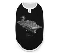 USS Enterprise CV 6 WWII Aircraft Carrier Dog Shirts Patterned Pet Clothes Tank Top Sleeveless T-Shirt for Cats Puppy M