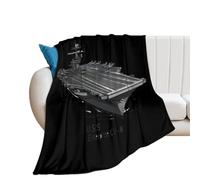 USS Enterprise CV 6 WWII Aircraft Carrier Flannel Throw Blankets Soft Warm Couch Blanket for Bed Chairs 60"*80"（150 * 200cm）