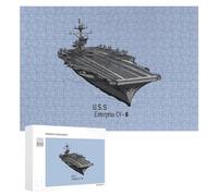 USS Enterprise CV 6 WWII Aircraft Carrier Jigsaw Puzzles for Adult Family Activities Games Home Decor Puzzle 300 PCS