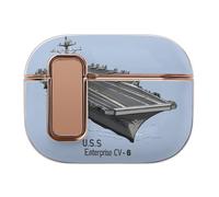 USS Enterprise CV 6 WWII Aircraft Carrier Printed Case Compatible for Airpods Pro 2 Earbud Cases Earphone Protective Covers