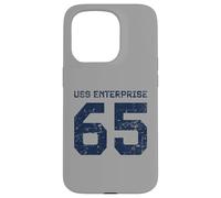 USS Enterprise CVN-65 Aircraft Carrier Distressed Style Case for iPhone 15 Pro