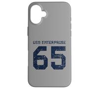 USS Enterprise CVN-65 Aircraft Carrier Distressed Style Case for iPhone 16 Plus