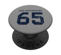 USS Enterprise CVN-65 Aircraft Carrier Distressed Style PopSockets Adhesive PopGrip