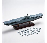 USS Essex CV-9 Carrier Ship Model with 30 Mini Aircraft Display Set