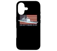 USS Gettysburg CG-64 Ship Diagram American Flag Case for iPhone 17