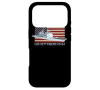 USS Gettysburg CG-64 Ship Diagram American Flag Case for iPhone 17 Pro