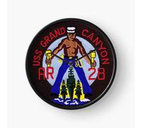 (USS GRAND CANYON (AR-28) SHIP'S STORE=5067) Wall Clock 12 Inch Funny Mantel & Tabletop Art Decor for Home Bedroom Office