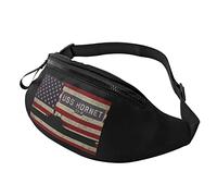 USS Hornet CV-8 Waist Bag Men's and Women's Adjustable Travel Chest Pack Outdoor Running Waist Bag
