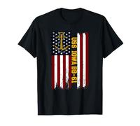 USS Iowa BB-61 Battleship Veterans Day Father Grandpa Sailor T-Shirt