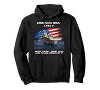 USS Iwo Jima LHD-7 Amphibious Assault Ship Veteran Xmas Pullover Hoodie