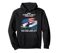 USS James K Polk SSN-645 American Flag Submarine Veteran Pullover Hoodie