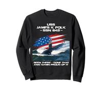 USS James K Polk SSN-645 American Flag Submarine Veteran Sweatshirt