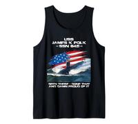 USS James K Polk SSN-645 American Flag Submarine Veteran Tank Top