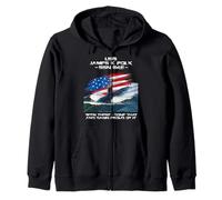 USS James K Polk SSN-645 American Flag Submarine Veteran Zip Hoodie