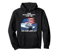 USS Macdonough DDG-39 Destroyer Ship USA Flag Veteran Xmas Pullover Hoodie