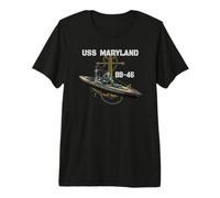 USS Maryland BB-46 Battleship WW2 American Warship Veterans Premium T-Shirt