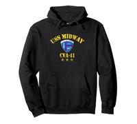 USS Midway CVA-41 Aircraft Carrier Flag Veterans Day Patriot Pullover Hoodie