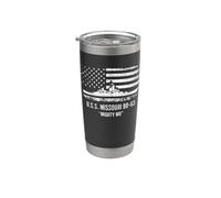 USS Missouri BB-63 Battleship WWII Naval Ship Military Stainless Steel Insulated Tumbler