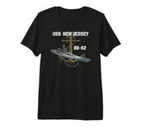 USS New Jersey BB-62 Battleship WW2 American Warship Veteran Premium T-Shirt
