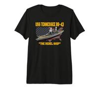 USS Tennessee BB-43 Battleship & WW2 American Warship Premium T-Shirt