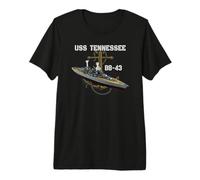 USS Tennessee BB-43 Battleship WW2 American Warship Veterans Premium T-Shirt