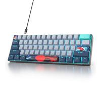 Ussixchare 60 Percent Gaming Keyboard 61 Keys Wired Mechanical Keyboard Ultra Compact Key Board Red Switch LED Backlit for Windows Laptop Gamer