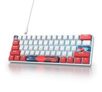 Ussixchare 60 Percent Gaming Keyboard 61 Keys Wired Mechanical Keyboard Ultra Compact Key Board Red Switch LED Backlit for Windows Laptop Gamer