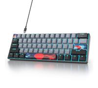 Ussixchare 60 Percent Gaming Keyboard 61 Keys Wired Mechanical Keyboard Ultra Compact Key Board Red Switch LED Backlit for Windows Laptop Gamer