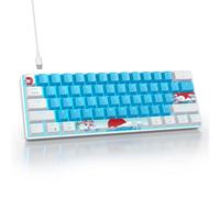 Ussixchare 60 Percent Gaming Keyboard Portable 61 Keys Mechanical Keyboard Compact Wired Keyboard RGB Backlit for PC Laptop Gamer(61 Blue/Blue Switch)