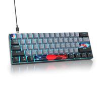 Ussixchare 60 Percent Gaming Keyboard Portable Wired Mechanical Keyboard Ultra Compact Keyboard RGB Backlit Red Switch for Windows PC Laptop Gamers(61 Dolch)