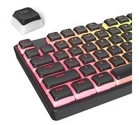 Ussixchare PBT Black Pudding Keycaps Set 117 Keys, Double Shot Translucent XDA Profile for ISO & ANSI Layout 61/68/84/87/104 Keys Mechanical Keyboard(Black Pudding)