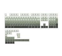 Ussixchare PBT Gradient Green Keycaps, Shine Through Cherry Profile Keycaps, Double Shot Custom Minimalist Style for MX Switched Mechanical Keyboard