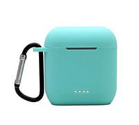 USSJ Protective Silicone Case Compatible with Tozo t6, Front LED Visible, Premium Accessory Shockproof tozo t6 Case Cover with Keychain. (Mintgreen)