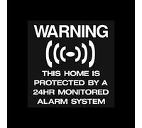 USSP&S 1x This home is protected by a monitored alarm system - 100x100mm Window Sticker - CCTV, Surveillance