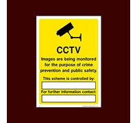 USSP&S CCTV images are being monitored for the purpose of crime prevention Plastic Sign with 4 Pre-Drilled Holes (S5) - CCTV, Security, Warning, Alarmed, Surveillance, Camera, Dogs, Premises
