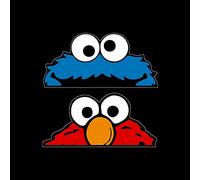 USSP&S Elmo & Cookie Monster Sticker 150x70mm - Vinyl Decal, Muppets, Sesame Street, Car, Van, Bumper