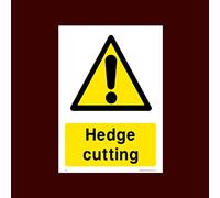 USSP&S Hedge Cutting Plastic Sign - Warning, Farm, Dogs, Agriculture, Cattle, Sheep, Bull - (CA18)