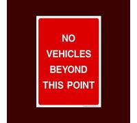 USSP&S No vehicles beyond this point Sticker/Self Adhesive Sign (P2) - No Fouling, No Dogs, Waste Bin, Penalty £1000, Clean Up, Poo Fairy