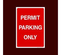 USSP&S Permit Parking Only Plastic Sign with 4 Pre-Drilled Holes (P7) - No Parking, Private Property, Visitor, Customer, Car Park, Reserved