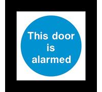 USSP&S This Door is Alarmed Sticker/Self Adhesive Sign - Multi Pack Discount (1, 2, 5, 10, 25, 50, 100) - Fire/Emergency/Exit/Alarm/Push/Extinguisher/Assembly