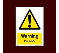 USSP&S Warning Pesticide Sticker/Self Adhesive Sign (WCD65) - Danger, Acid, Corrosive, Hazardous, Chemicals, Harmful, Oxygen, Irritant