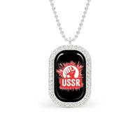 USSR CCCP Communist Women's Necklaces Pendant Necklace Fashion Diamond Jewelry with Chain