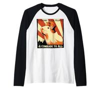 USSR Communist Capybara Soviet A Friend to The People Raglan Baseball Tee