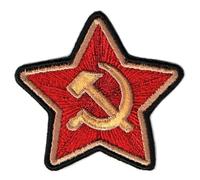 USSR Communist Patch (3 Inch) Hook + Loop Badge Hammer & Sickle Soviet Union Star Crest Emblem Sigil Gift Patches