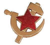 USSR Red Star Golden Hammer & Sickle Soviet Socialist Russia CCCP Metal Enamel Pin Badge